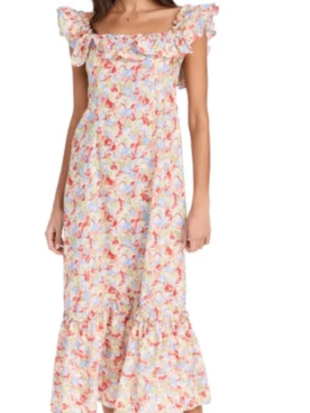 Like New Rixo June dress shell sorbet